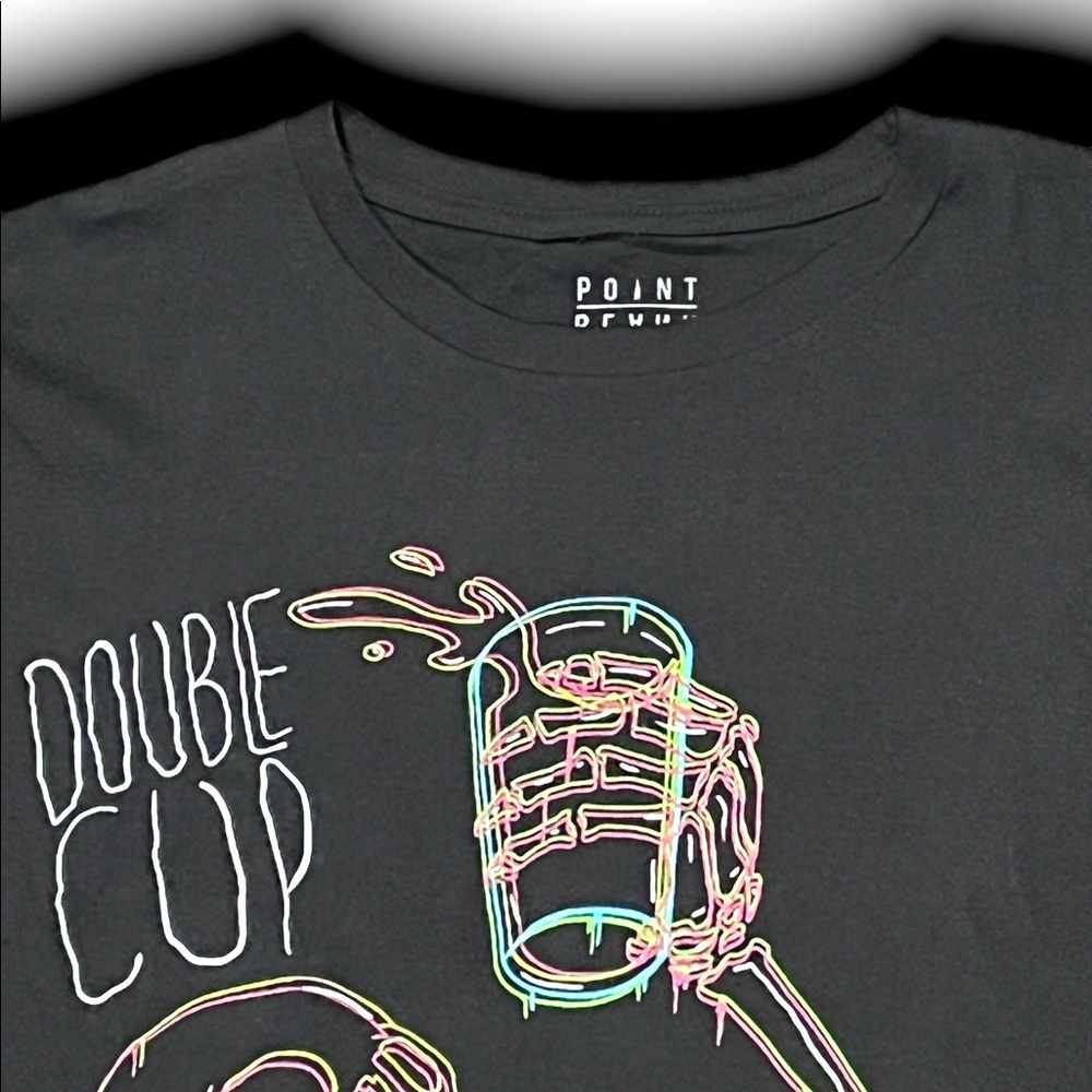 𝅺Point Black Graphic Tee NWT “Double Cup” Men’s Medium - Picture 3 of 6